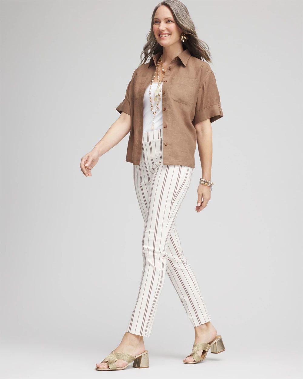 Petite Brigitte™ Striped Ankle Pants | Chico's Petite Brigitte™ Striped Ankle Pants | Chico's